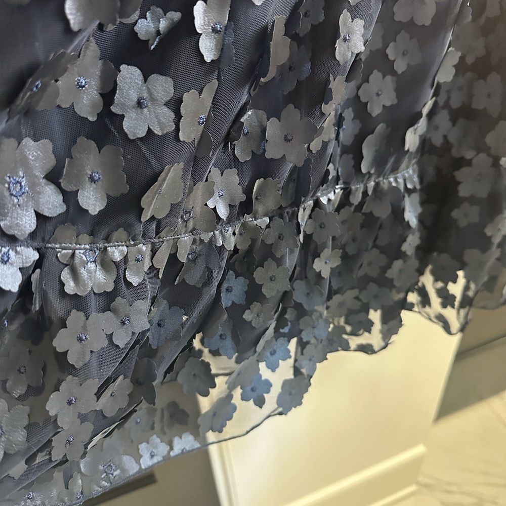 Eva Franco Navy Floral A-Line Skirt - Picture 11 of 12